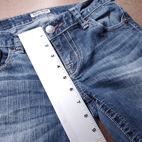 MEK Jeans Men 27x34 Md Blue Moscow Cigarette Straight Leg Embossed Pockets Retro - Picture 6 of 11